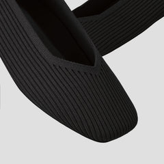 Square-Toe V-Cut Flats (Margot 2.0)