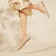 Square-Toe V-Cut Flats (Margot 2.0)