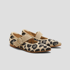 Pointed-toe Mary-Jane Flats (Maria)
