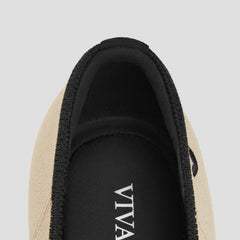 Almond-Toe Nude Flats (Nubia)