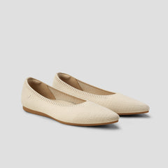 Pointed-Toe Water Repellent Ballet Flats (Aria 5°)