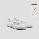 Square-Toe Hybrid Mesh Mary Janes (Cecily)