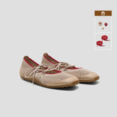 Square-Toe Hybrid Mesh Mary Janes (Cecily)