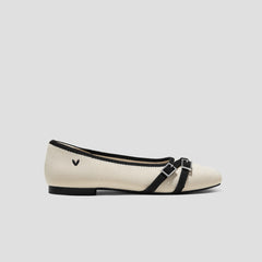 Square-Toe Margot Crisscross Flats (Marah)