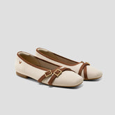 Square-Toe Margot Crisscross Flats (Marah)