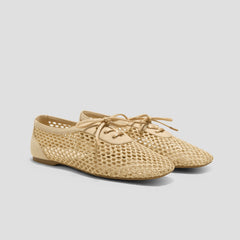 Square-Toe Mesh Flats (Carey)