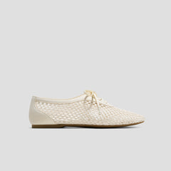 Square-Toe Mesh Flats (Carey)