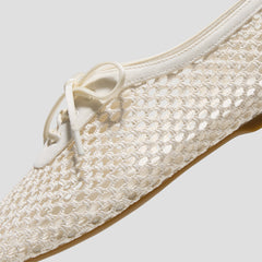Square-Toe Mesh Flats (Carey)