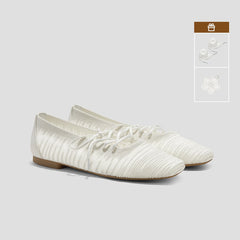Square-Toe Lace-Up Mary Janes (Miley)