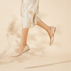 Pointed-Toe D'Orsay Flats (Melia)