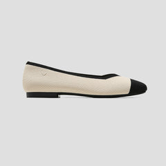 Square-Toe V-Cut Flats (Margot 2.0)