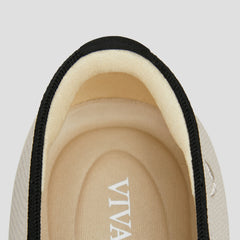 Square-Toe V-Cut Flats (Margot 2.0)