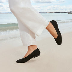Square-Toe V-Cut Mesh Flats (Margot™ 2.0)