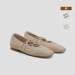 3 Laces Included Square-Toe Lace-Up Mary Janes (Miley)