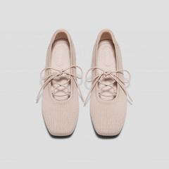 Square-Toe Lace-Up Mary Janes (Miley)