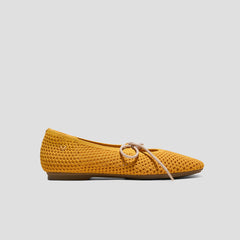 Margot Square-Toe Mesh Flats (Makayla)