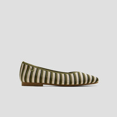 Square-Toe V-Cut Flats (Margot 2.0)