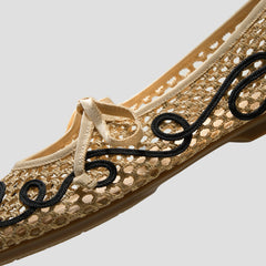 Margot Square-Toe Mesh Flats (Makayla)