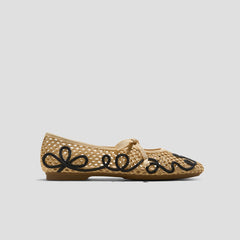 Margot Square-Toe Mesh Flats (Makayla)
