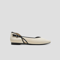 Pointed-Toe D'Orsay Flats (Malory)