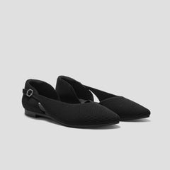 Pointed-Toe D'Orsay Flats (Malory)