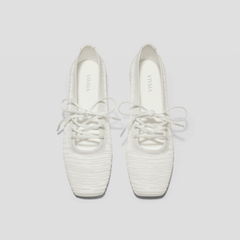 Square-Toe Lace-Up Mary Janes (Miley)